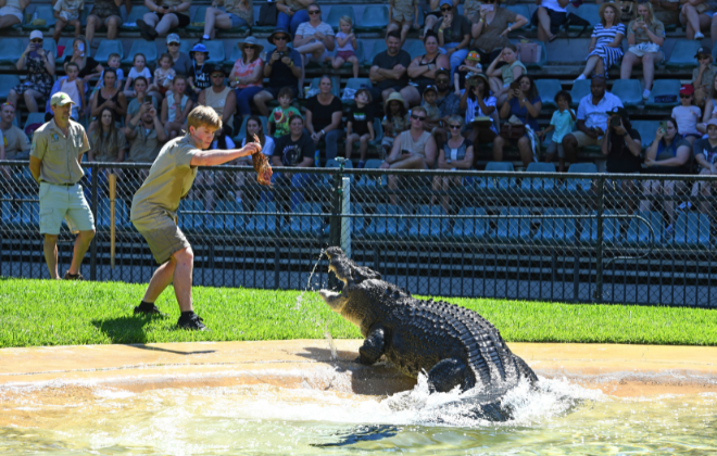 Irwin Family Feed the Crocs